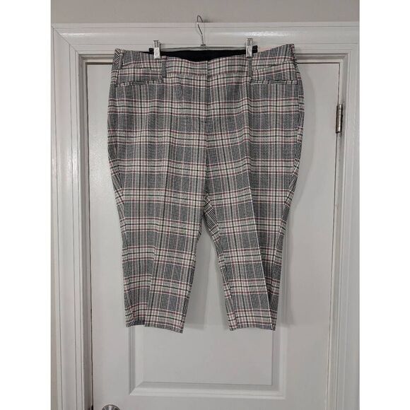 Lane Bryant The 4 Season Slim Capri‎ Trouser Pants women's 22 petite plaid NWTs - Picture 1 of 7